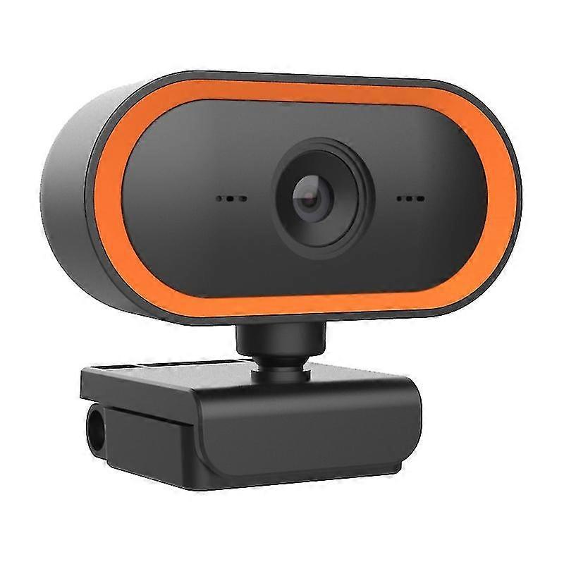 2k webcam met ring licht microfoon usb computer camera (geel)