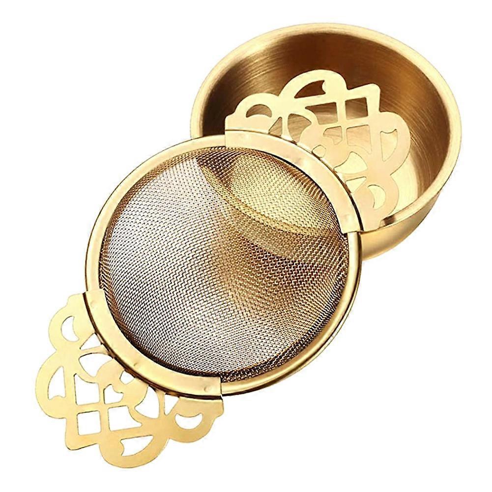 Stainless Steel Tea Strainer with Drip Bowl Easy Clean Loose Leaf Hanging Infuser Filter Kitchen To