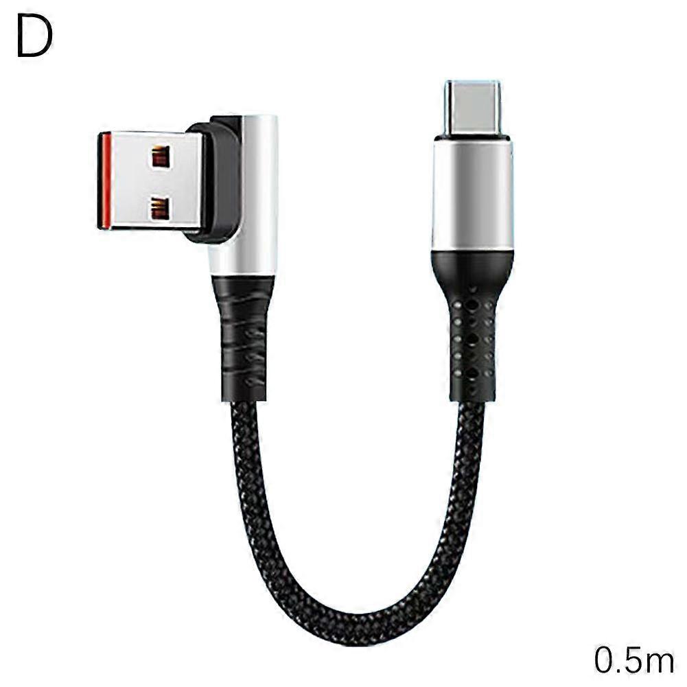 Super fast charging elbow type c charging cable car data cable power bank