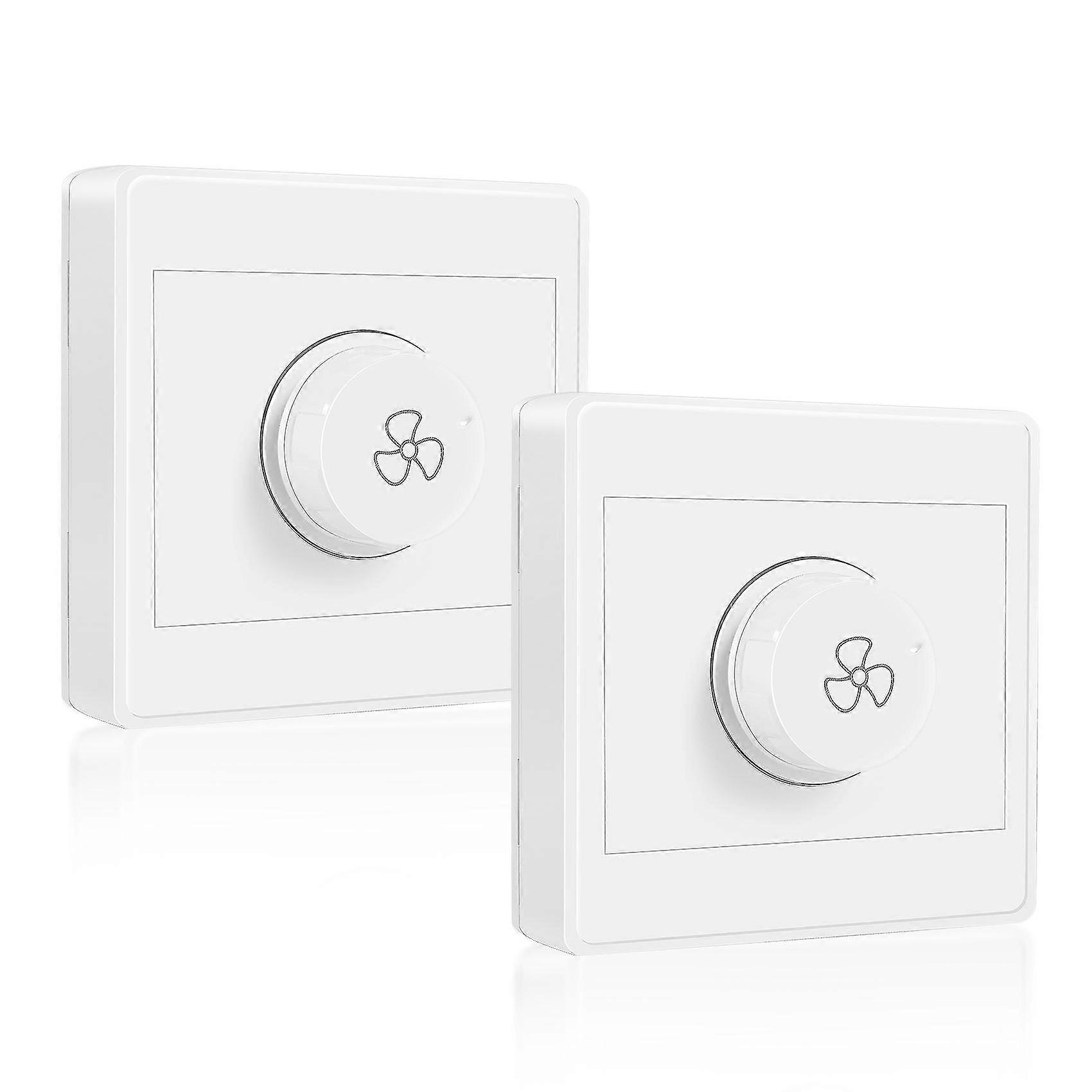 2Pcs Ceiling Fan Stepless Speed Governor Mounted Fan Speed Switch