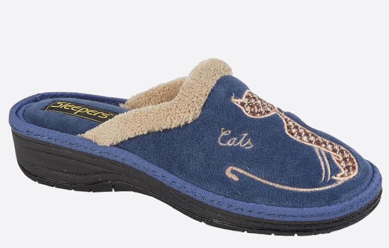 Sleepers Lorna Cat Mule Slipper Blueberry