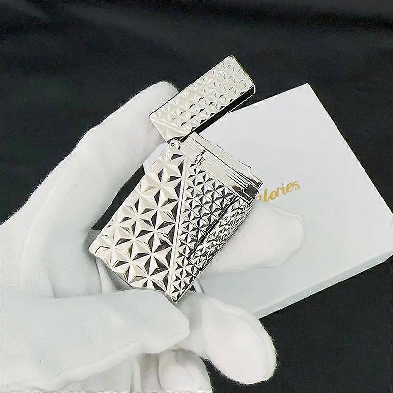 Card Deer Large And Small Grid Split Line Pure Copper Langsheng Inflatable Grinding Wheel Lighter Gift Box Gift