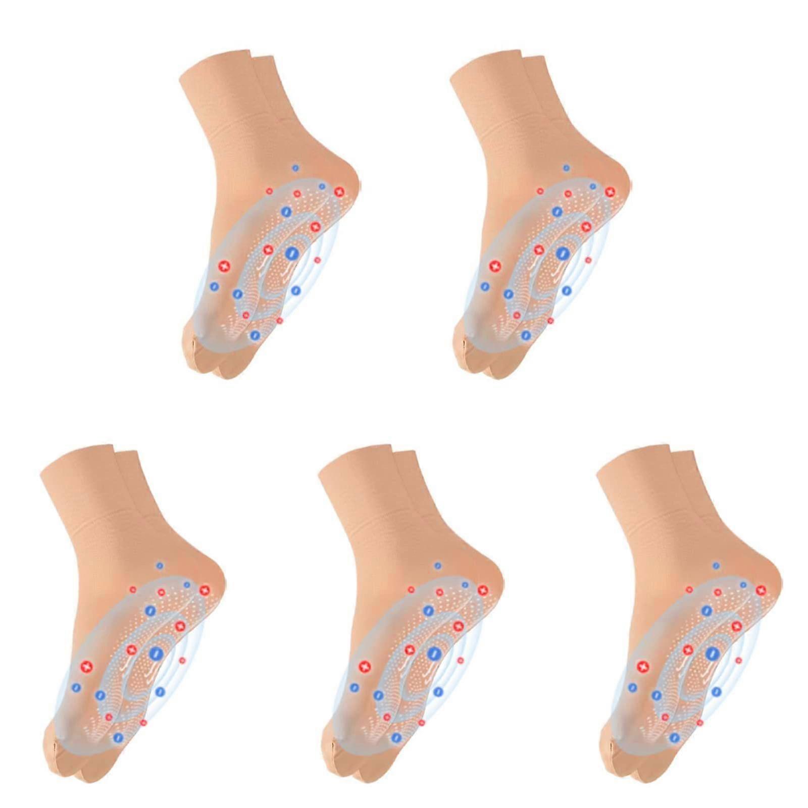 10 Pairs Tourmaline Ionic Body Shaping Stretch Socks, Spring Summer Negative Ion Body Sculpting Stretch Socks