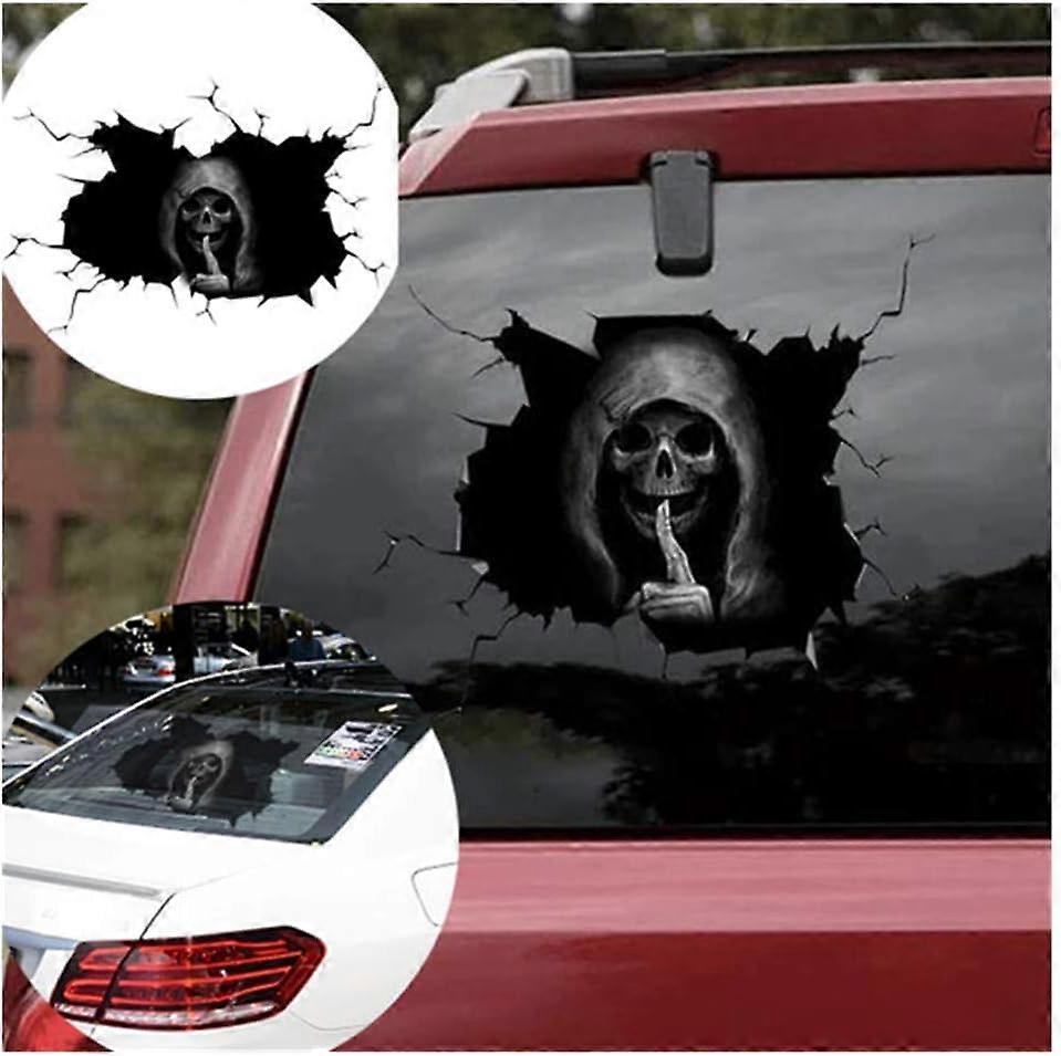 Spooky Removable Sticker Grim Reaper Decals Window Floor for Car Party (1 PC, 20X30CM)