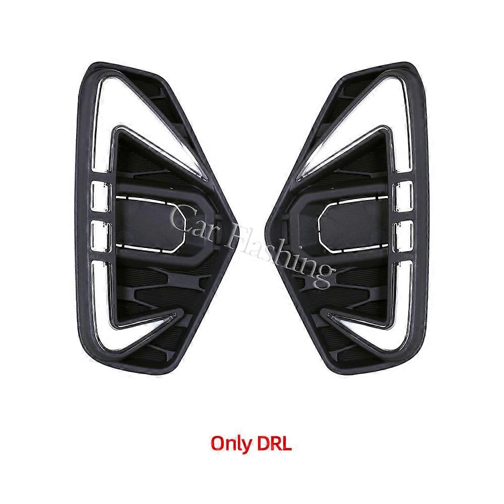 2PCS LED DRL Fog Lights for Nissan NAVARA NP300 2020 2022 2022 2023 Fog Light Fog Lamp Cover Daytime Running Light turn signal