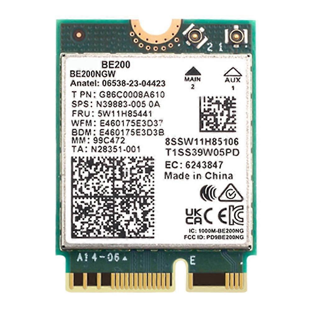 Wifi 7 Be200 Be200ngw Wifi Card Bluetooth 5.4 802.11ax Tri-band M.2 Ngff Wireless Network Adapter F