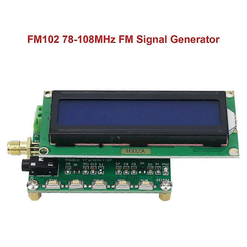 FM102 78-108MHz FM Signal Generator Small FM Stereo Transmitter RF Signal Source 500MV 7~12VDC Signal Generators