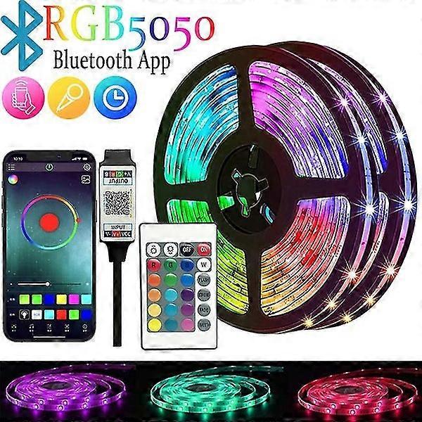 3M 5050 RGB Smart Bluetooth LED Light Strip - Remote Control + App