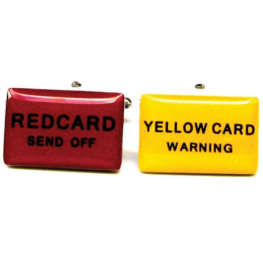 GDesign Premium Quality and Durable Red Card and Yellow Card Button Cufflinks