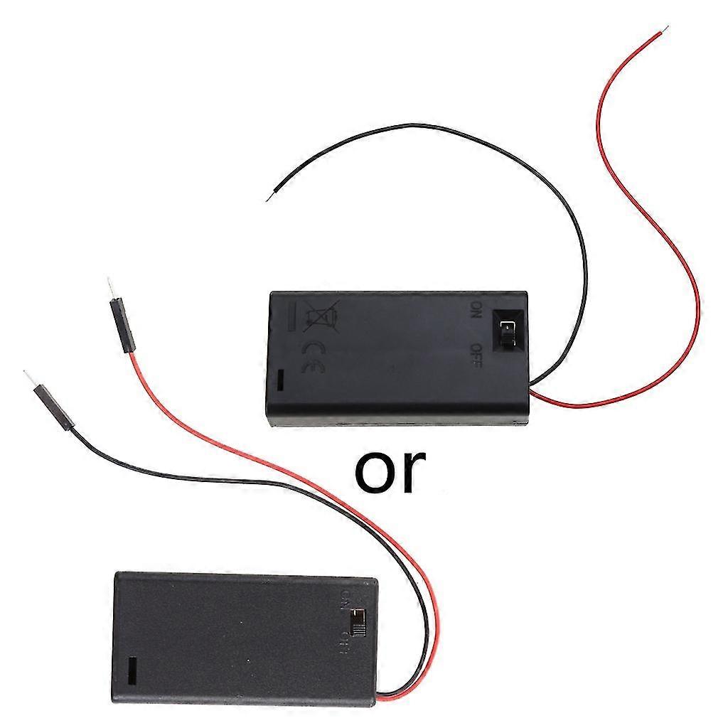 Aa Battery Box Case Aa Battery Holder Replacement With On/off Switch