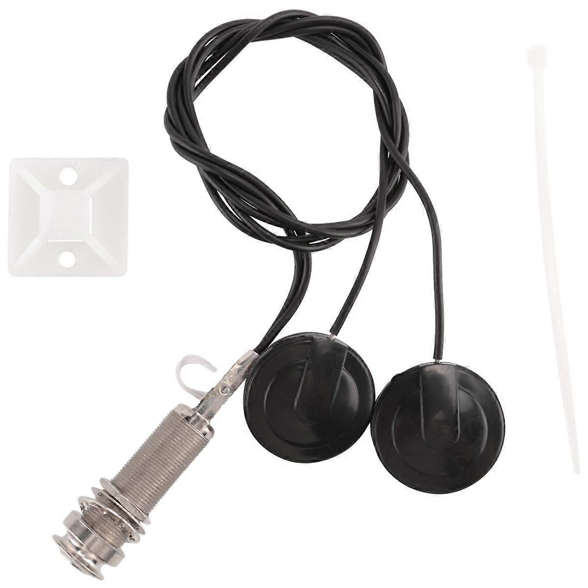 21-INCHES Wire Length 1/4 Inch Output Jack 2 In 1 Piezo Disc Transducer for Guitar Violin Ukulele M