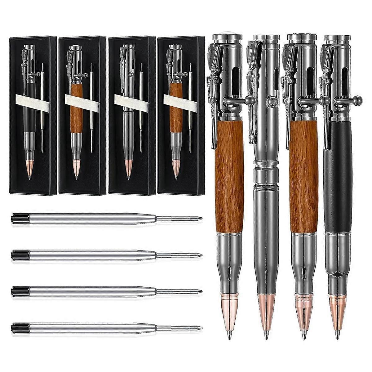 Pen Set with Compass Black Refill Gift Box Solid Color Pen Brass Pen Suitable for Colleagues Gradua