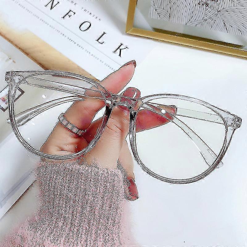 색상 변화 블루 라이트 안경 PC 복고풍 안경 패션 여성 남성 안티를위한 풀 프레임 안경