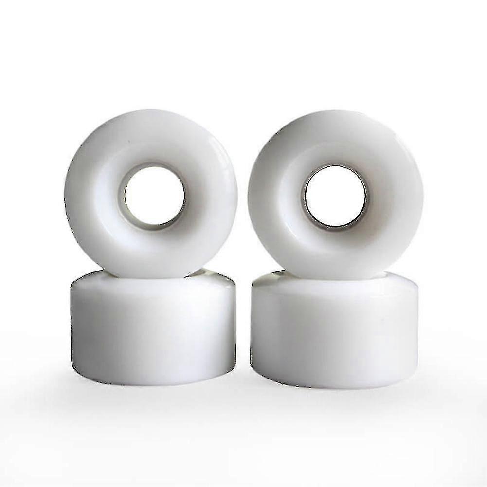 4pcs Skateboard Wheels Field Skating 70% Springback 55x32mm(white)