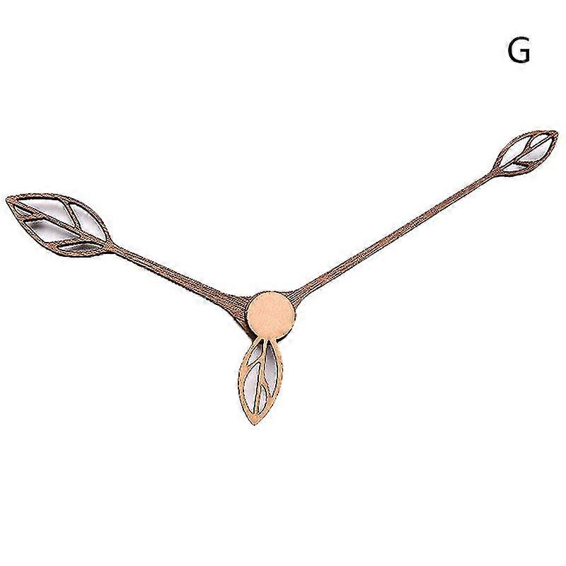 1pc Diy Wooden Pointers Wall Clock Hands Clock Needle Quartz Replace Parts Brown Color