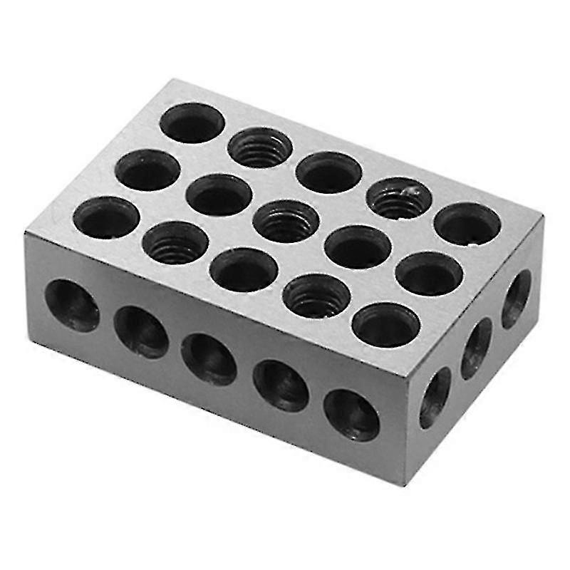 1-2-3 Blocks Matched Pair Hardened Steel 23 Holes Precision Machinist Milling( Size : A )