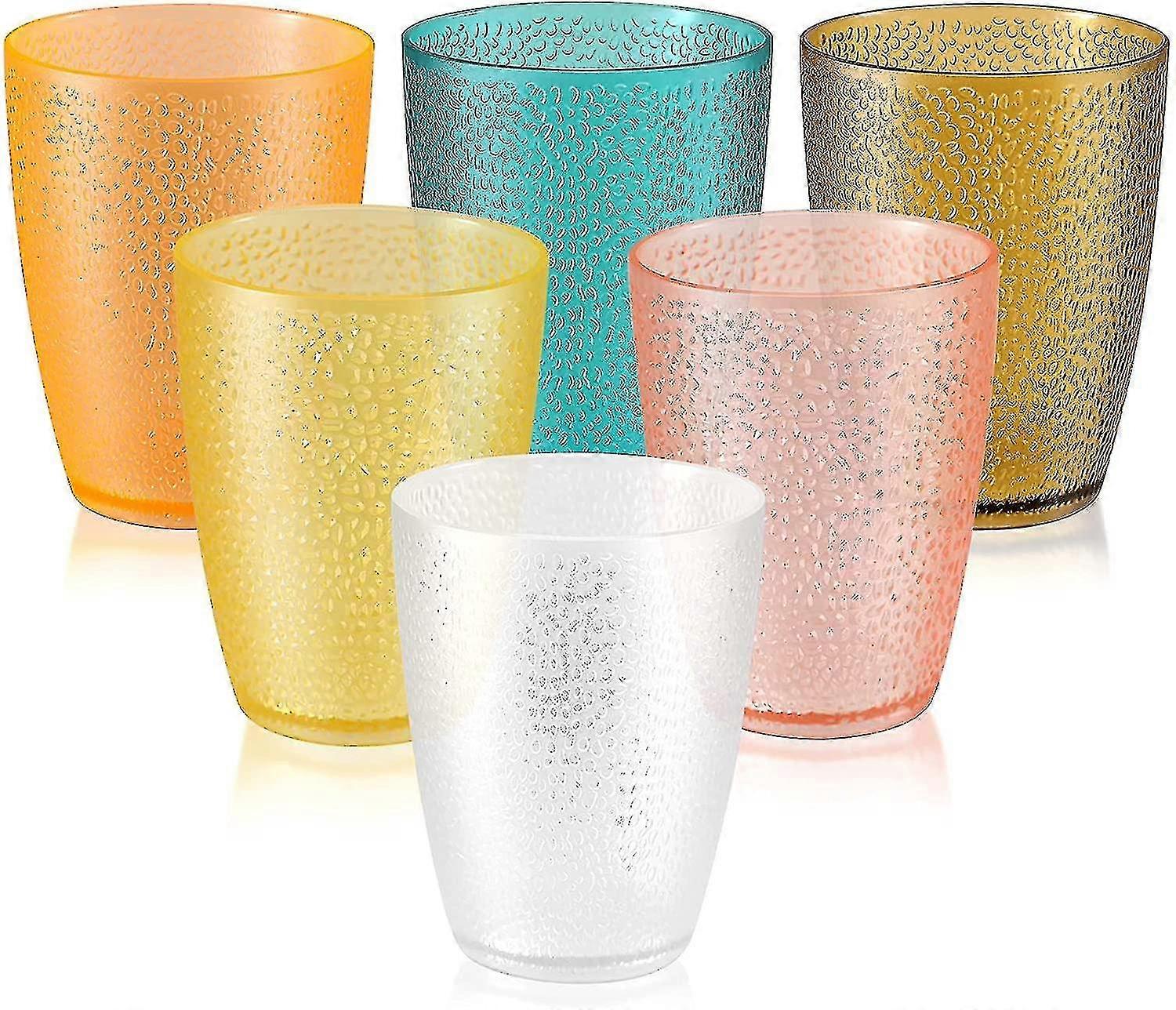 Drinking Cup 290ml Colorful Eco-friendly Drinking Cup 6 Pcs Acrylic Dots Plastic
