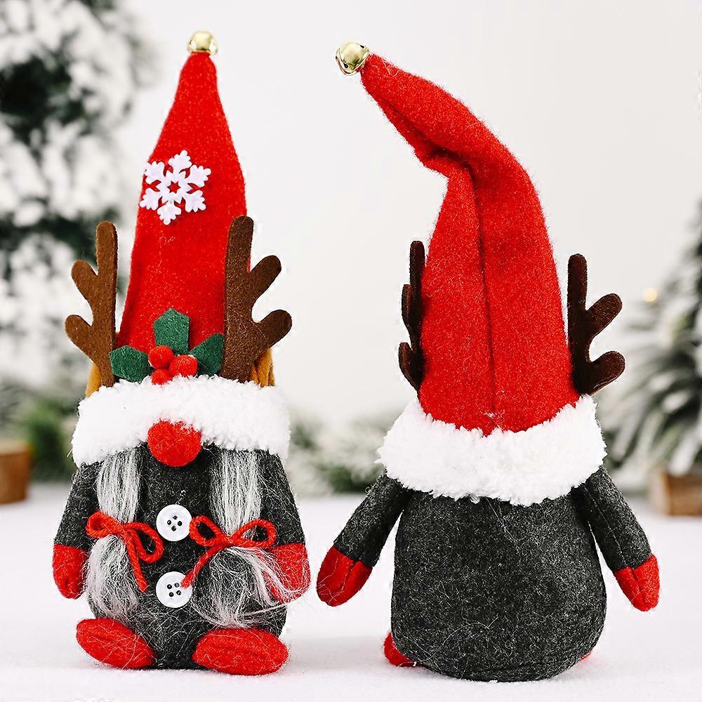 Christmas Faceless Santa Gnome Plush Doll Ornament Xmas Dwarf Elf Figurine Decoration Gift