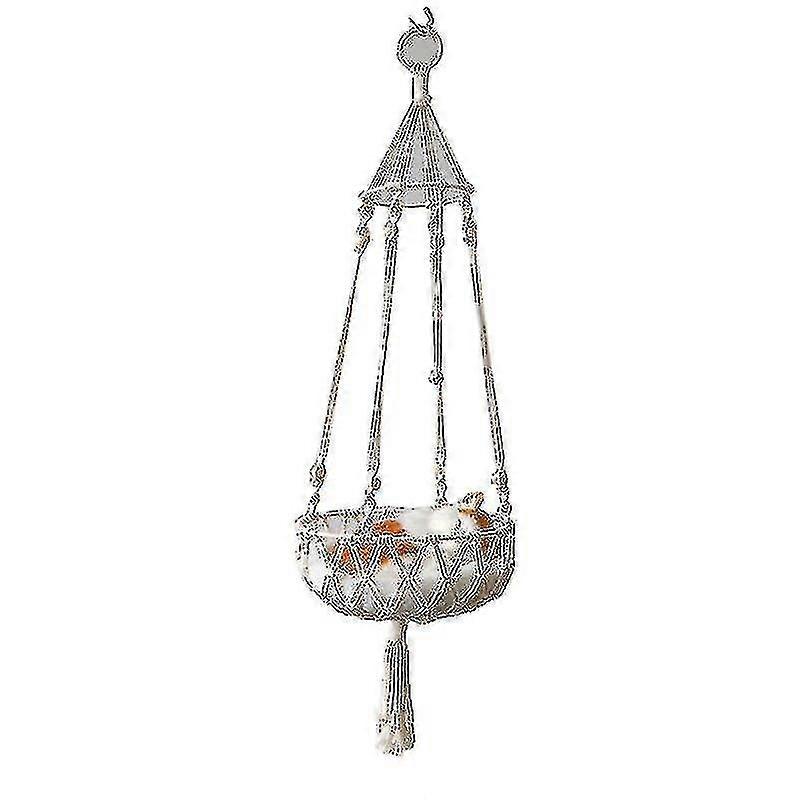 Macrame Cat Hammock Hanging Pet Bed Boho Swing Nest Woven Cat Basket Home Decor