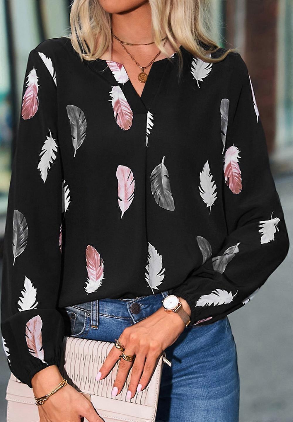 1pcs printed long sleeves--black