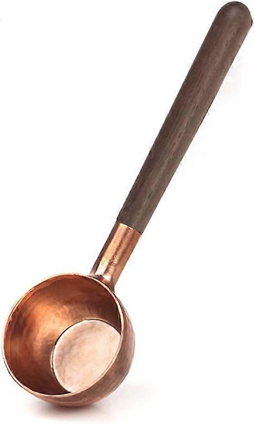 Coffee Beans Measuring Spoon Solid Wood Copper Measuring Spoon Coffee Powde