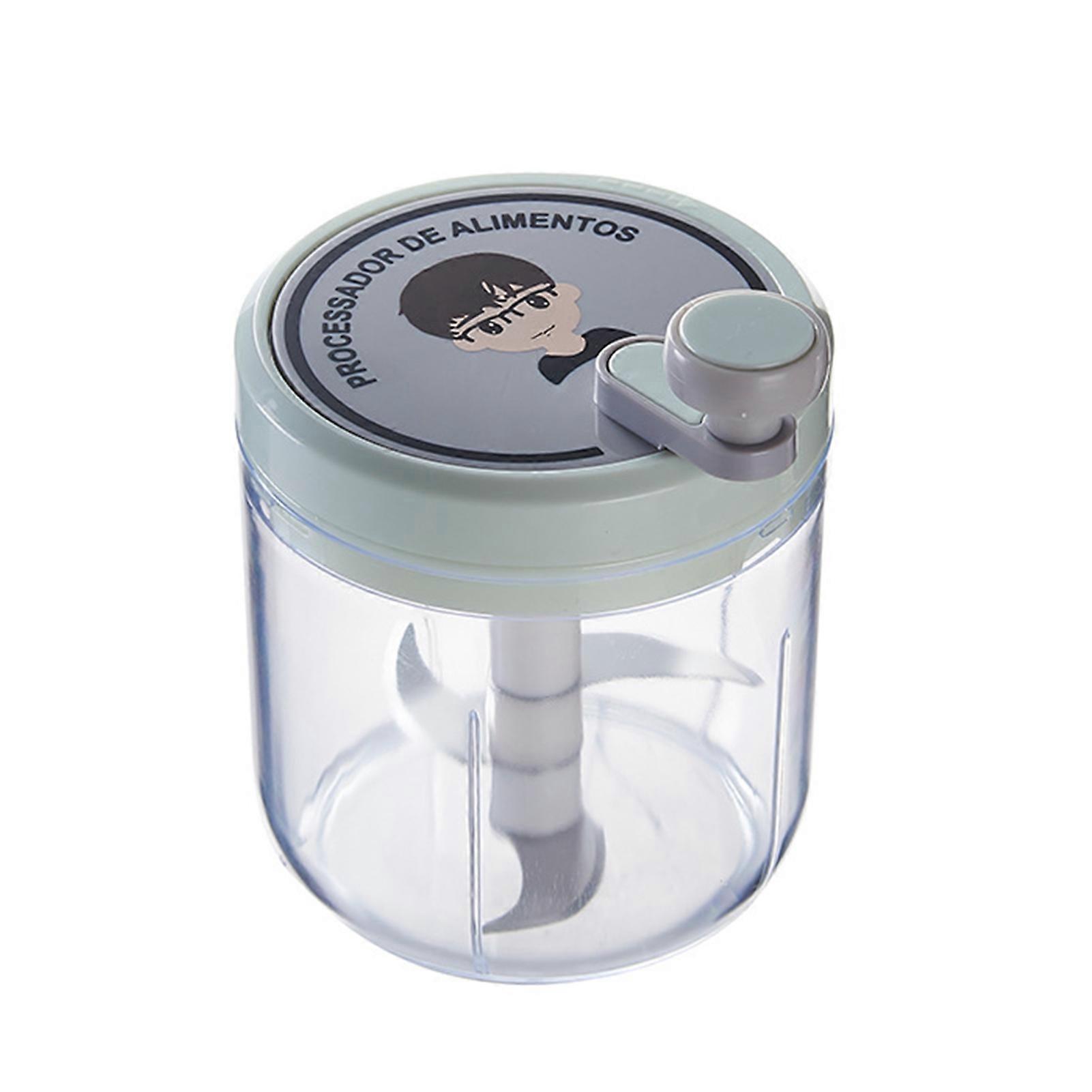 200/400ML Manual Garlic Chopper Food Processor Rust-Resistant Stainless Steel Blade Easy to Rotate Versatile Chopper for Garlic Meat Nuts Veggies KAES