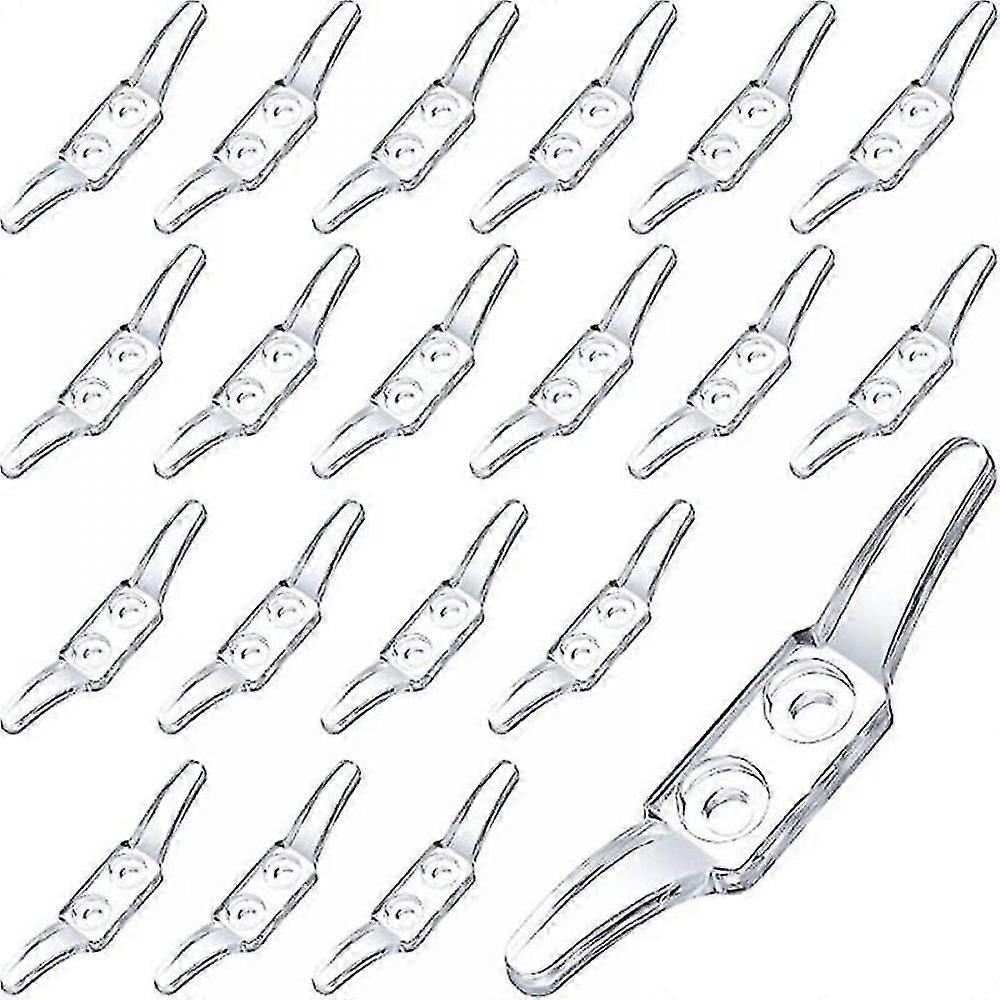 20pcs Clear Cord Cleat, Blind Cord Winders,wall Rope Cleats,plastic Cord Hooks For Blinds Curtains Sun Shades Ropes
