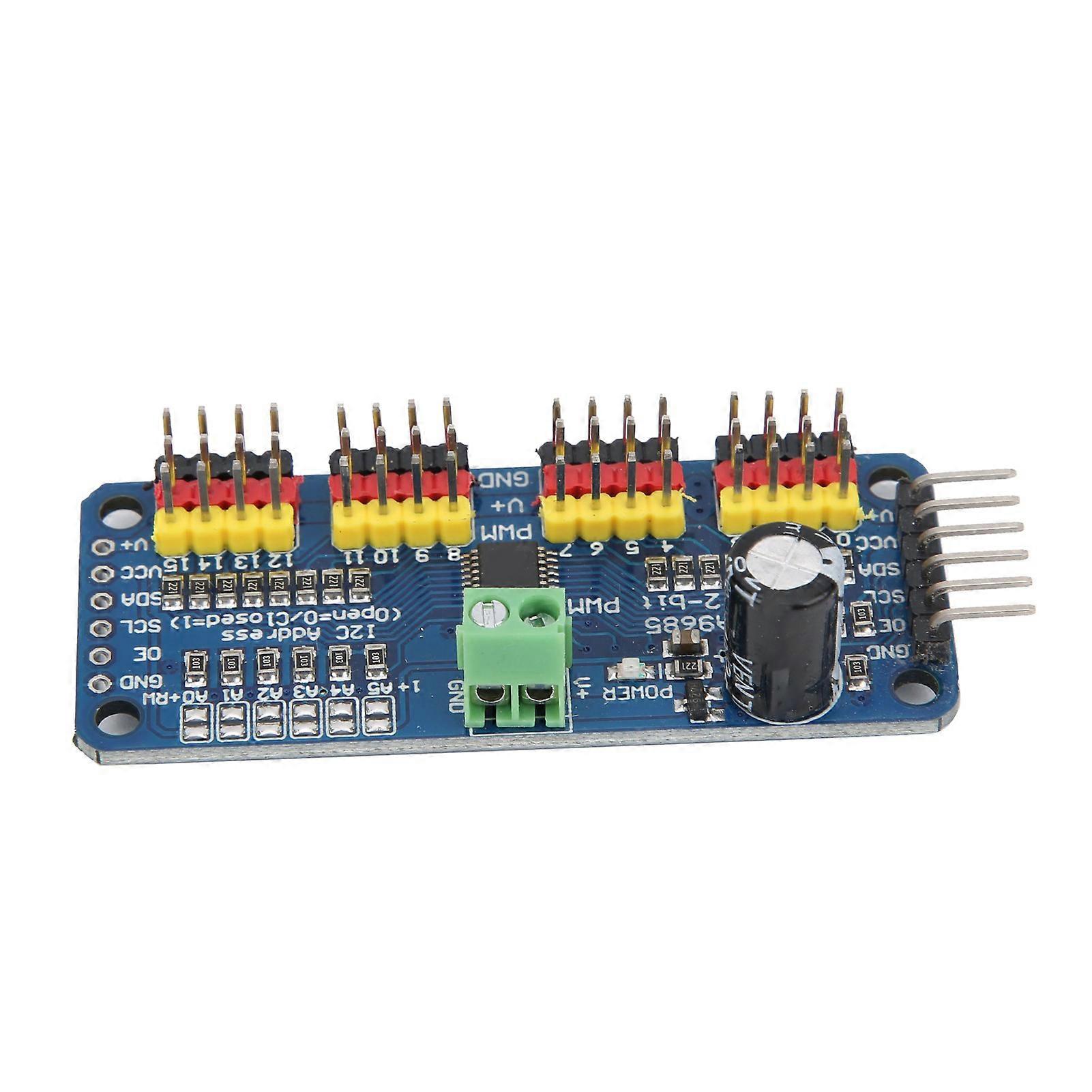 PWM servodriver 16? Kanalmotordriftkortmodul IIC-grensesnitt PCA9685 for robot