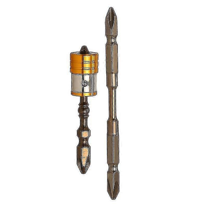 2pcs/set Double-head Screwdriver Bit Electric Drill Detachable Magnetic Ring