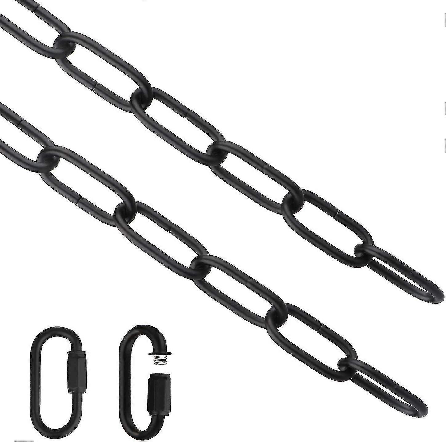 Lighting Chain, 6 Feet Black Lighting Fixture Chain, Metal Chandelier Chain