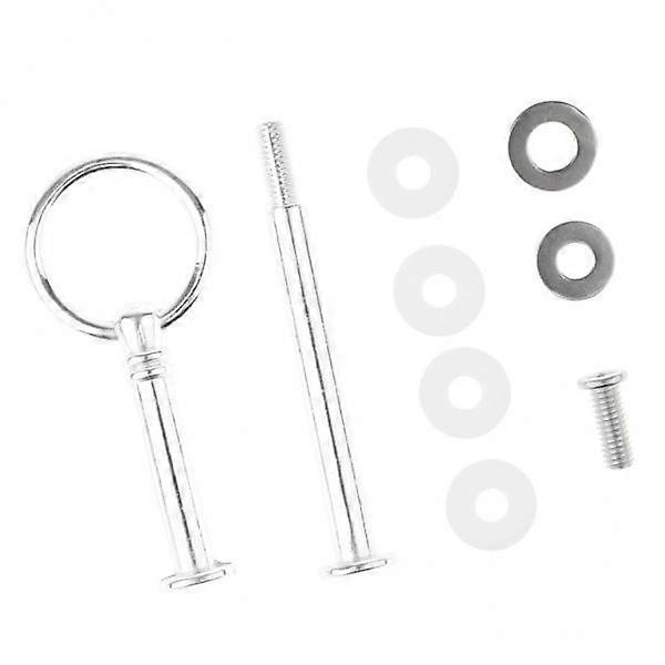 3x2 Tier Round Top Fruit Cake Stand Rack Handle Fitting Hardware Rod Silver