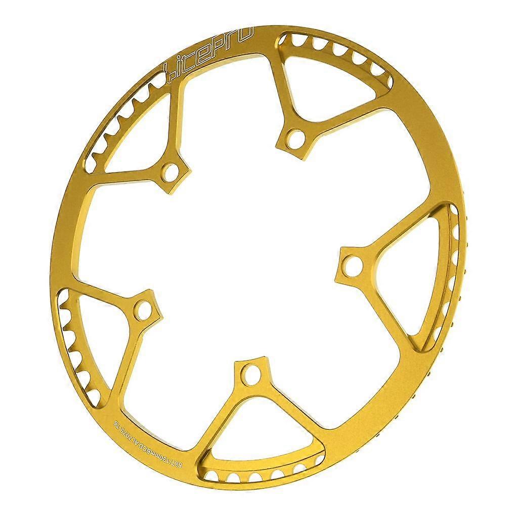 45T 47T 53T 56T 58T Chainring 130 BCD Single Speed Chain Ring Gold 58T