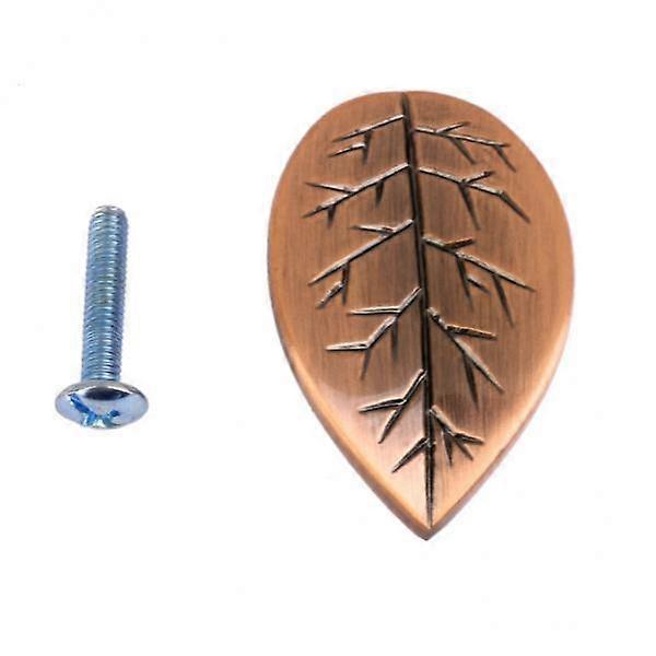 40xTree Leaf Shaped Wardrobe Door Knob Retro Cabinet Door Pull Handle Copper
