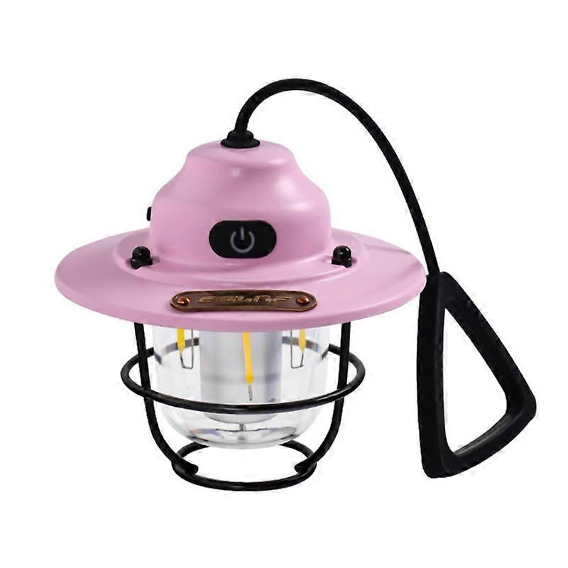 Vintage LED Camping Lantern RechargeableRechargeable Camping Lantern, 7 Light Modes, Stepless Dimming, IPX4 Water Resistance, Perfect Light for Backpa