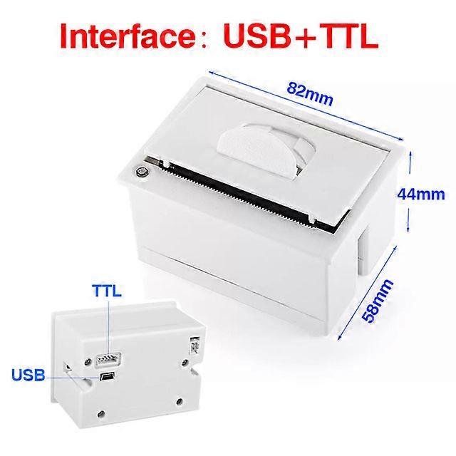Mini 58mm Panel Embedded Thermal Printer With Interface Rs232 Ttl Use For Receipt Ticket Esc Pos Android 5v-9v Qr701