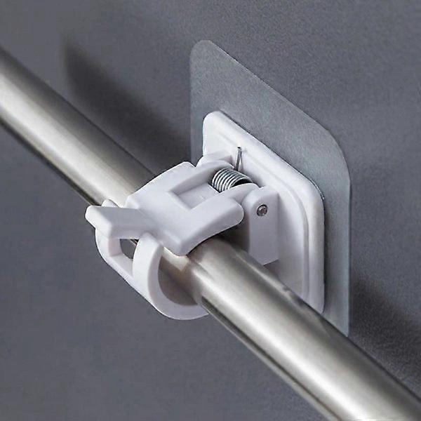 2 curtain rod brackets self-adhesive - curtain bracket white