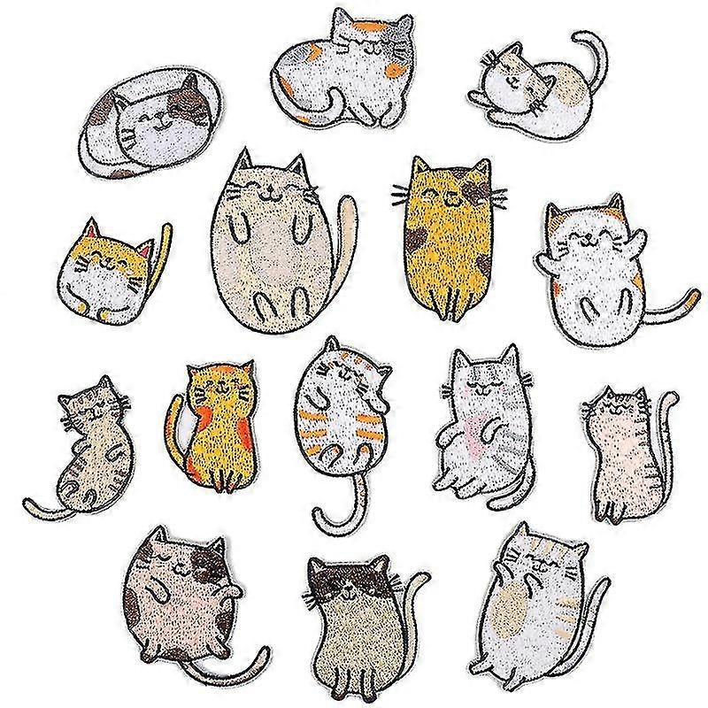 Cute Cat Pattern Embroidered Patches