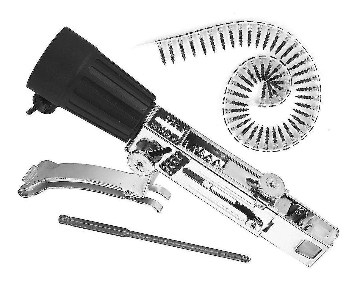 Schroefpistool Converter Continu pistool Elektrische schroevendraaier op gipsplaat Tool Automatische nagelpistoolkop automatische ketting nagelpistooladapter met adapter4pcs