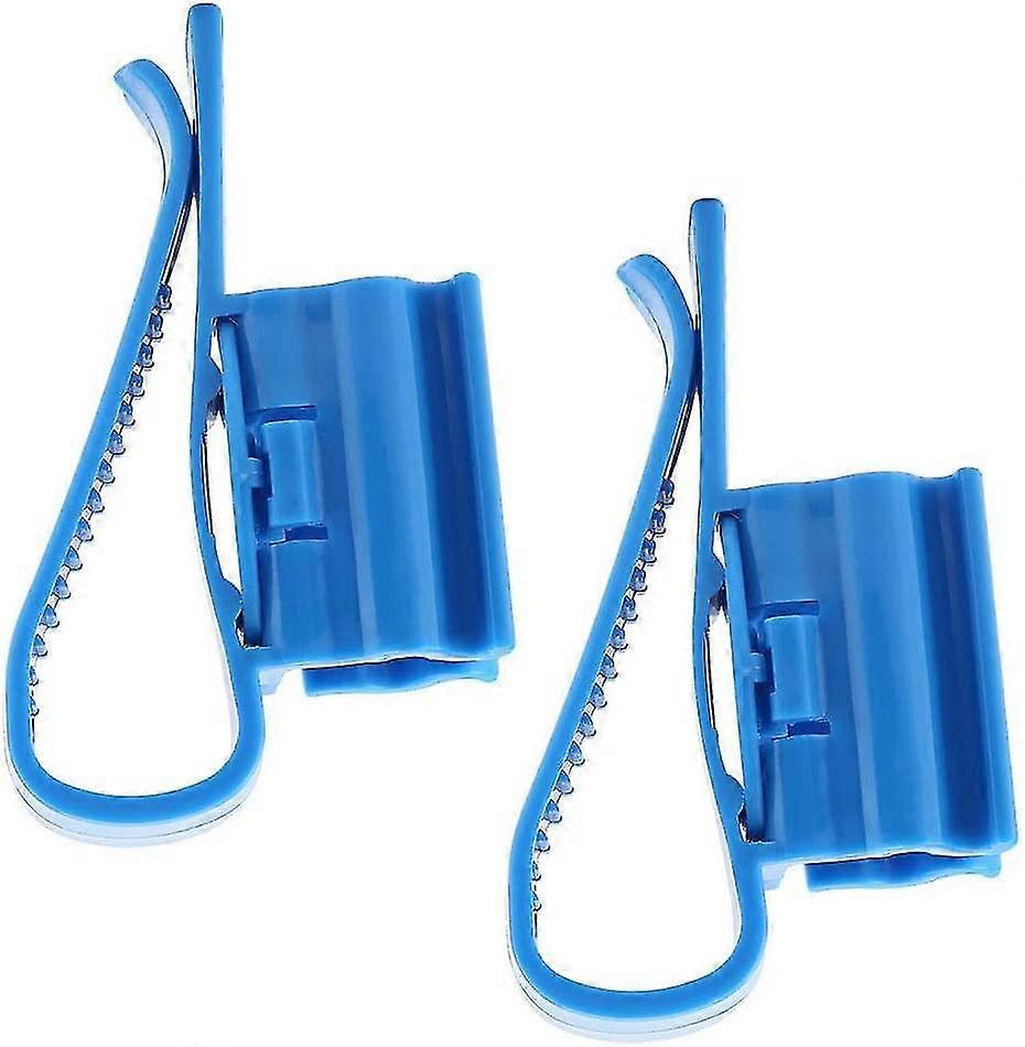 خرطوم حامل البلاستيك خزان الأسماك خرطوم كليب قابل للتعديل حوض السمك تصفية دلو تصاعد كليب (الأزرق) (2PCS)