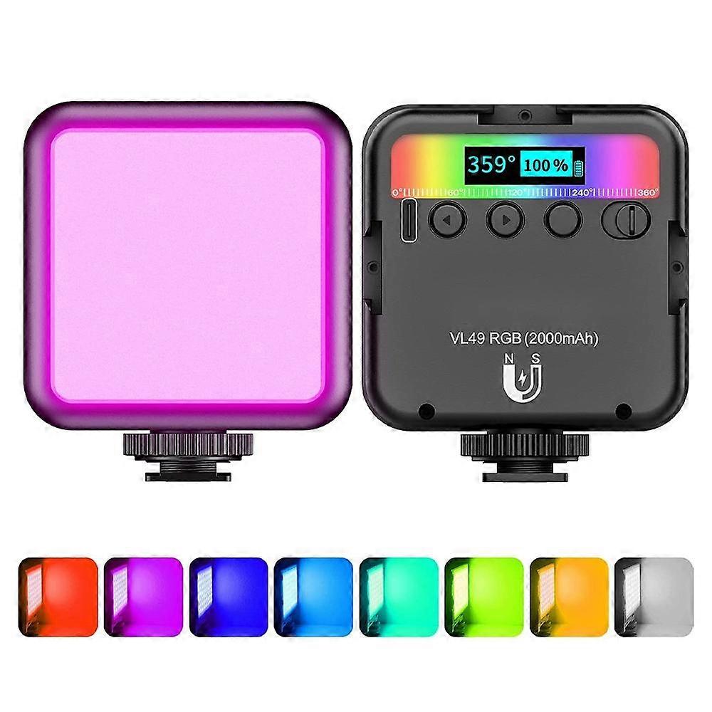 RGB Photo LED with Built-in Battery Charging, RGB Full Color Mode, Portable Video Light Lighting 2500K-9500K Color Temperature Adjustable
