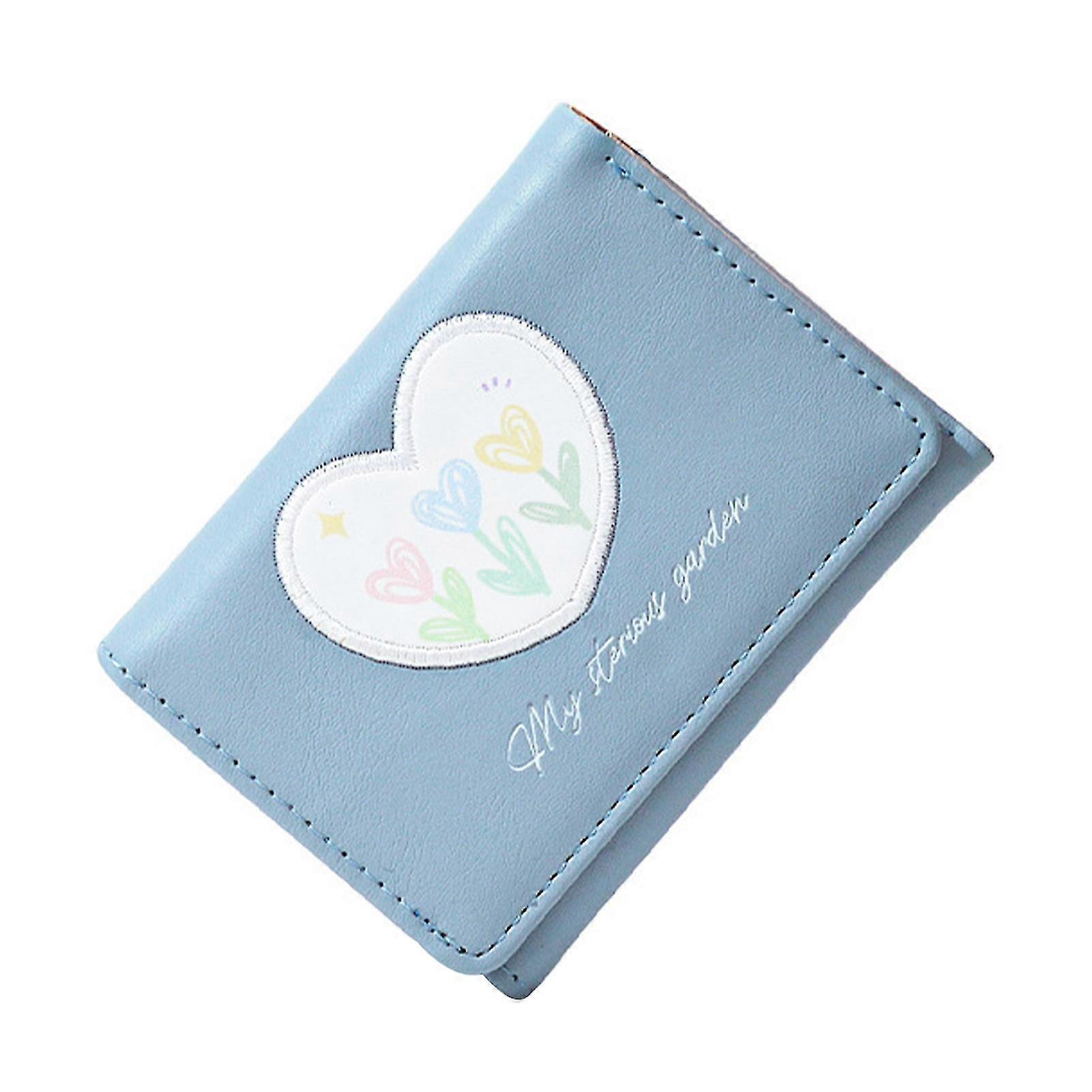 Broderie Short Tri-fold Cash Coin Card Machines à sous Femmes Wallet PU Cuir Mode