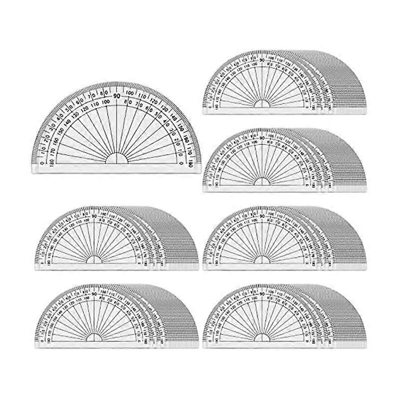 100 Pcs Math Protractors Plastic Protractor 180 Degrees,Protractors Bulk for Classroom, Protractor Set for Engineering