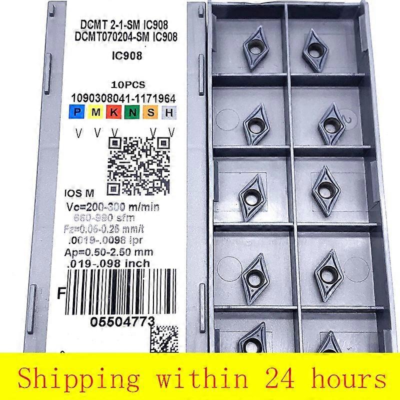 DCMT070204 SM IC907/908 Internal Turning Tool CNC Carbide Insert DCMT 070204 Turning Tools Blade Cutter Lathe Blade