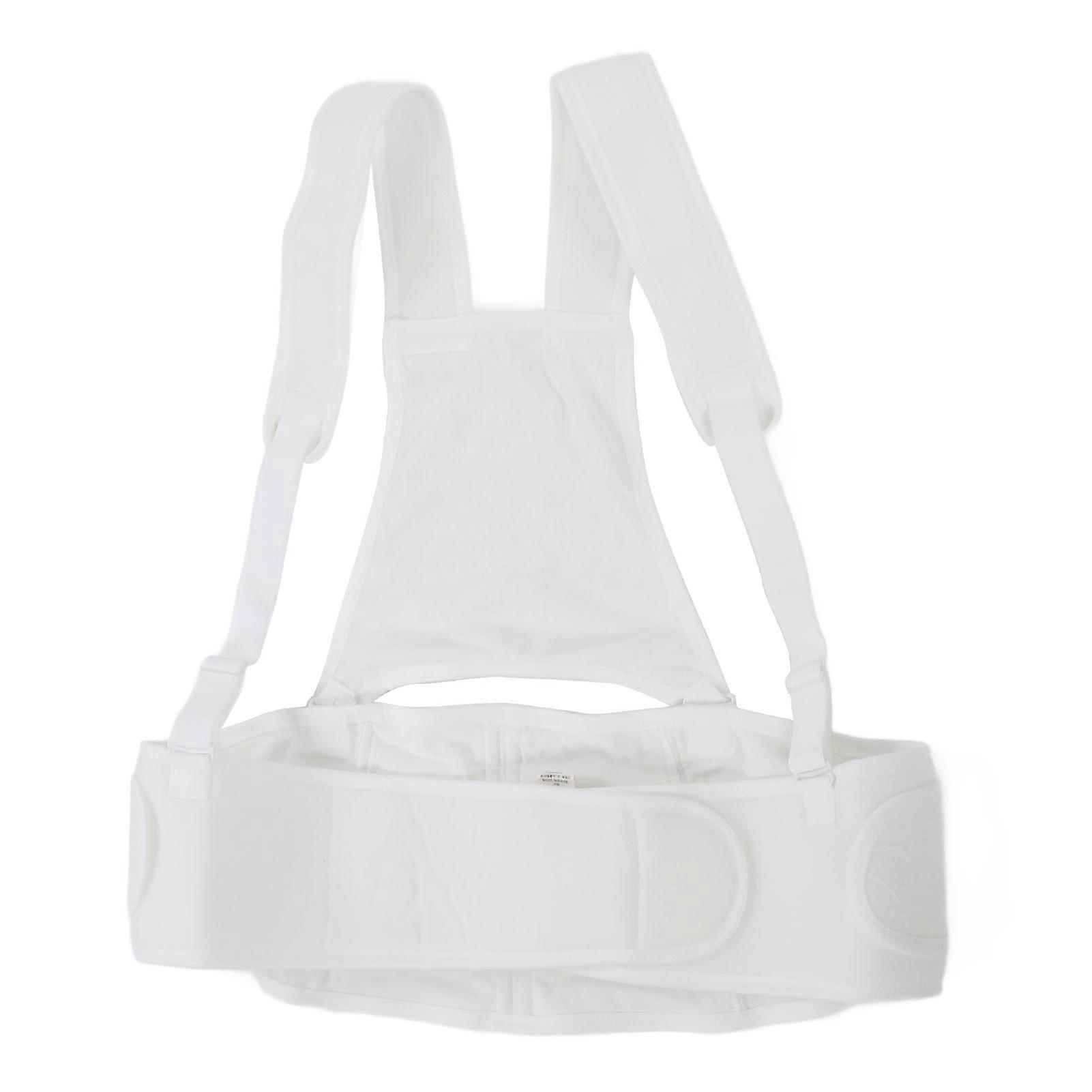 Pregnancy Support Maternity Belt Adjustable Elastic Waist Back Abdomen Band White