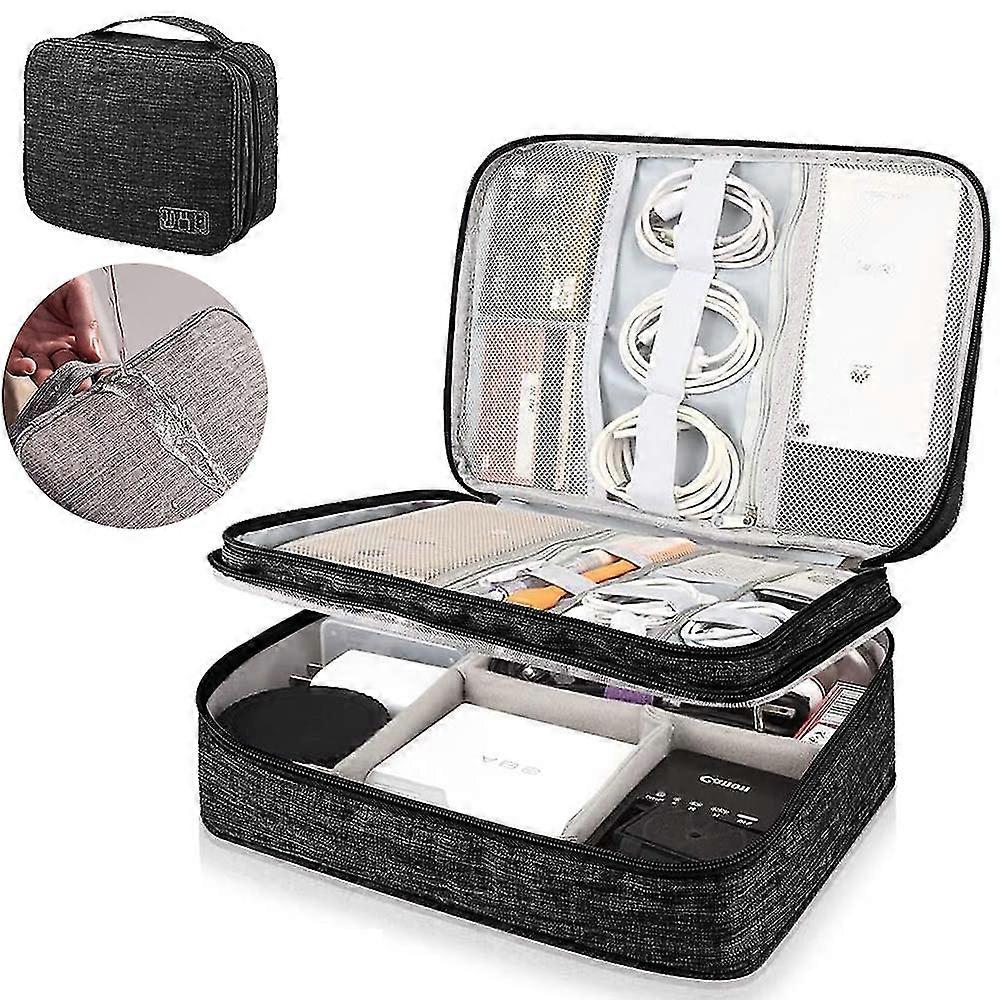 Travel Cable Organizer Bag,three-layer Electronics Accessory Organizer