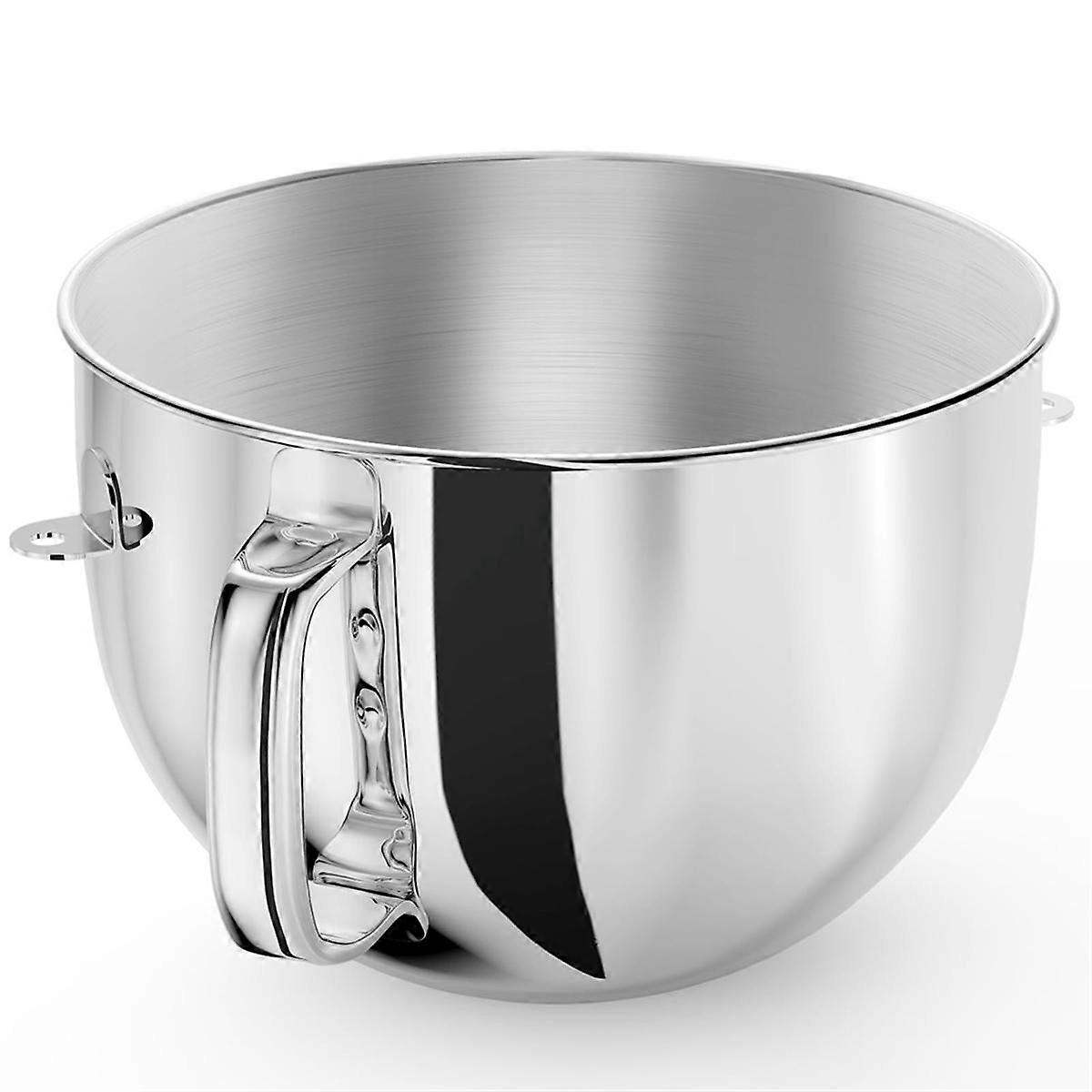 6QT Stainless Steel Mixer Bowl For Stand Mixers, Kitchen Aid Mixing Bowl For 6QT Tilt- Mixer With H