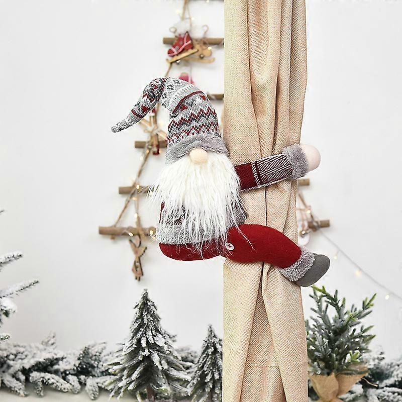 Christmas Themed Curtain Holdbacks with Cartoon Design for Kids Rooms, 4-Inch Size, Easy Installation, Festive Decor