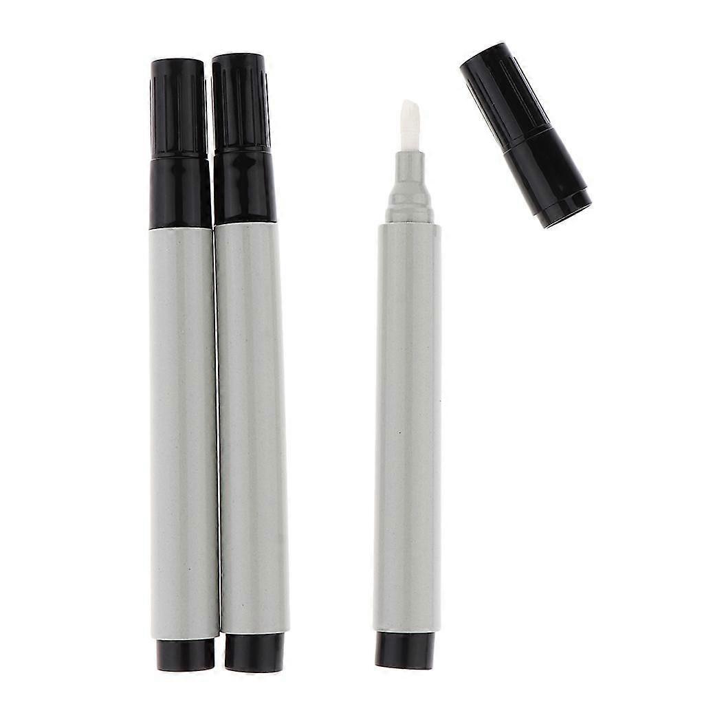 3pcs 4.5mm Flat Tips Plastic Paints Marker Pen Blank Ink Refill Pens Grey