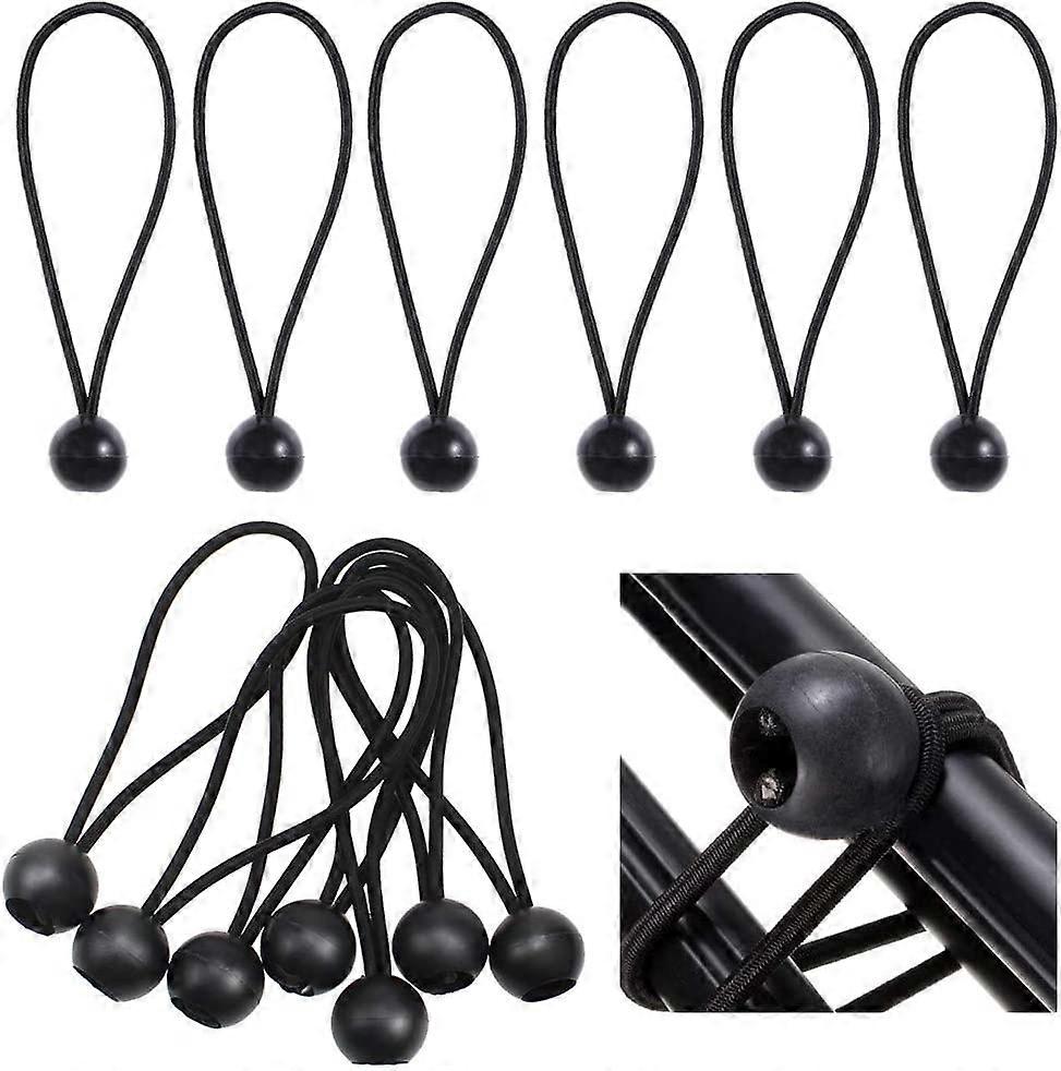 Set of 20 Rubber Tensioners with Ball Elastic Tensioner Tarpaulin Tensioner