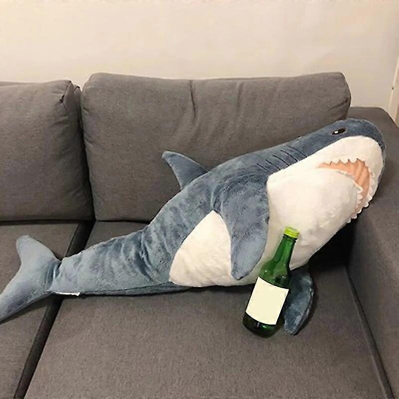 15-80 ס"מ Kawaii כריש ענק צעצוע קטיפה רך ממולא רך כרית קריאה לבעלי חיים מתנות יום הולדת כרית בובת כרית מתנה לילדים